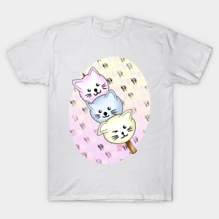 cute cat mochi on a stick T-Shirt